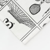 Snoopy speelt tennis fleece deken (Hoek)