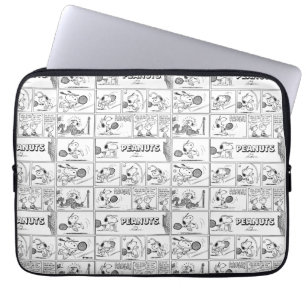 Snoopy speelt tennis laptop sleeve