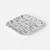 Snoopy speelt tennis papieren bordje (Gebogen)