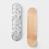 Snoopy speelt tennis persoonlijk skateboard (Voorkant)