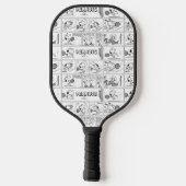 Snoopy speelt tennis pickleball paddle (Achterkant)