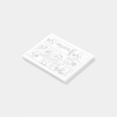 Snoopy speelt tennis post-it® notes (Schuin)