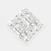 Snoopy speelt tennis servet (Hoek)