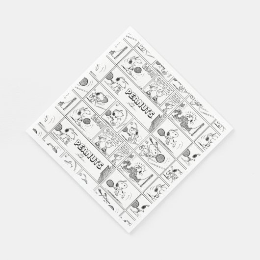 Snoopy speelt tennis servet (Hoek)