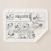 Snoopy speelt tennis sherpa deken (Voorkant (horizontaal))