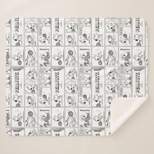 Snoopy speelt tennis sherpa deken (Voorkant (horizontaal))