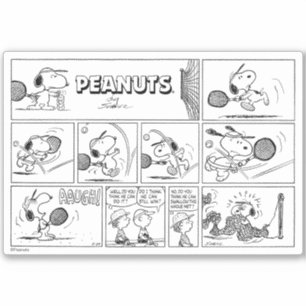 Snoopy speelt tennis sticker