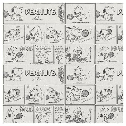 Snoopy speelt tennis stof (Close Up)