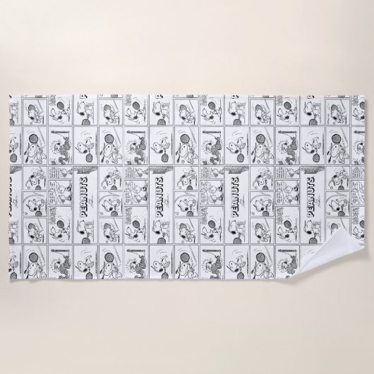 Snoopy speelt tennis strandlaken (Voorkant)