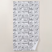 Snoopy speelt tennis strandlaken (Voorkant)