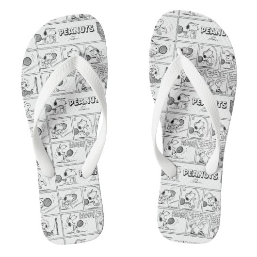 Snoopy speelt tennis teenslippers (Voetbed)