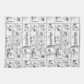 Snoopy speelt tennis theedoek (Horizontaal)