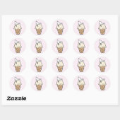 Snoopy Sprinkels Ijsje Ronde Sticker (Vel)