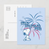 Snoopy Star Spangled Fun Briefkaart (Voorkant / Achterkant)