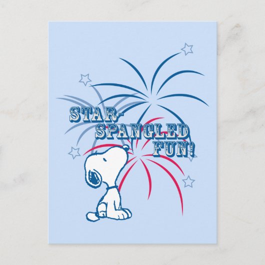 Snoopy Star Spangled Fun Briefkaart (Voorkant)