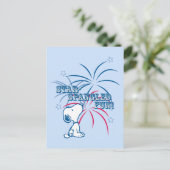 Snoopy Star Spangled Fun Briefkaart (Staand voorkant)