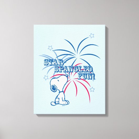 Snoopy Star Spangled Fun Canvas Afdruk (Voorkant)
