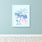 Snoopy Star Spangled Fun Canvas Afdruk (Insitu (Houten vloer))