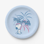 Snoopy Star Spangled Fun Papieren Bordje (Voorkant)