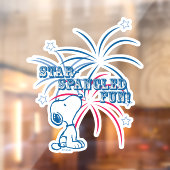 Snoopy Star Spangled Fun Raamsticker (Vel 2)
