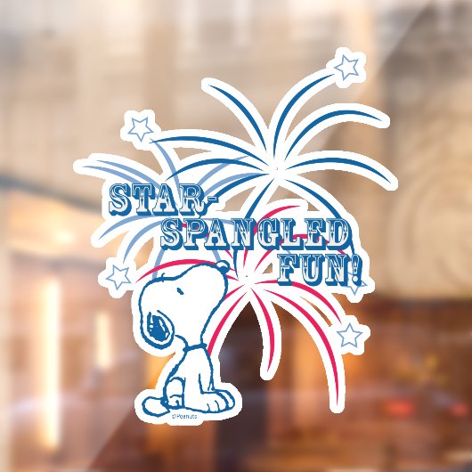 Snoopy Star Spangled Fun Raamsticker (Vel 2)