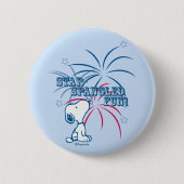 Snoopy Star Spangled Fun Ronde Button 5,7 Cm (Voorkant)