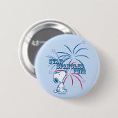 Snoopy Star Spangled Fun Ronde Button 5,7 Cm (Voorkant /achterkant)