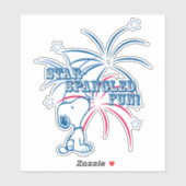 Snoopy Star Spangled Fun Sticker (Vel)
