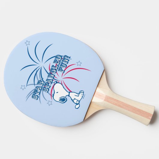 Snoopy Star Spangled Fun Tafeltennisbatje (Zijkant)