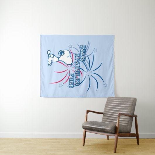 Snoopy Star Spangled Fun Wandkleed (In Situ (horizontaal))
