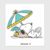 Snoopy Strand Dromen Sticker (Vel)