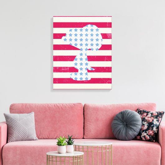 Snoopy strips canvas afdruk (Insitu (Woonkamer))