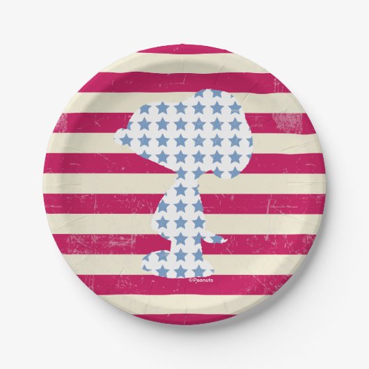 Snoopy strips papieren bordje (Voorkant)