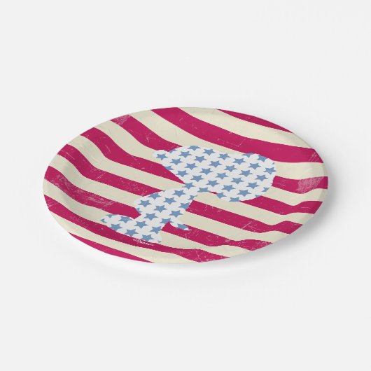 Snoopy  strips papieren bordje (Gekanteld)