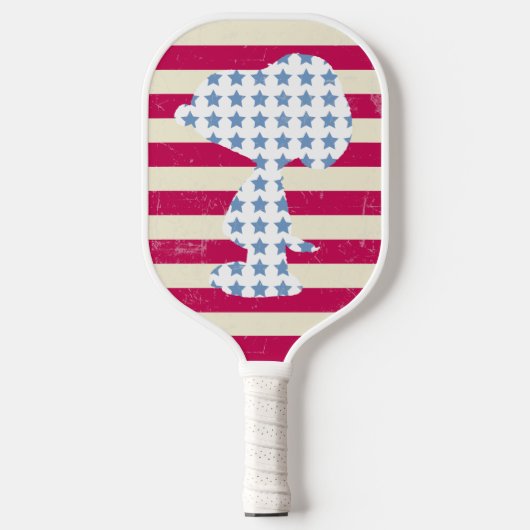 Snoopy  strips pickleball paddle (Voorkant)
