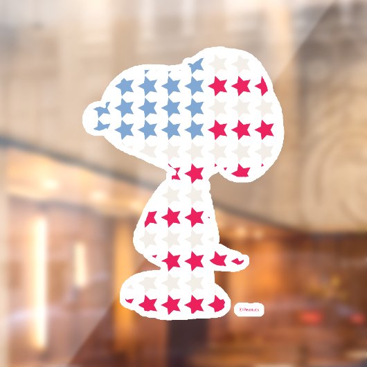 Snoopy  strips raamsticker (Vel 2)