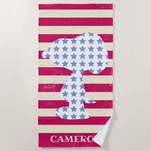 Snoopy  strips strandlaken (Voorkant)