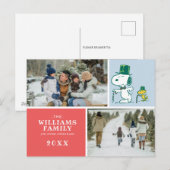 Snoopy Top Hat Pepermunt Snoep Feestdagenkaart (Voorkant / Achterkant)