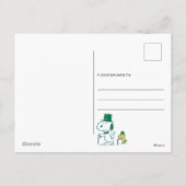 Snoopy Top Hat Pepermunt Snoep Feestdagenkaart (Achterkant)