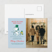 Snoopy Top Hat Pepermunt Snoep Feestdagenkaart (Voorkant / Achterkant)