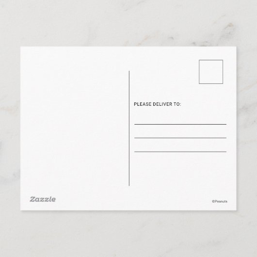 Snoopy Top Hat Pepermunt Snoep Feestdagenkaart (Achterkant)