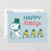 Snoopy Top Hat Pepermunt Snoep Feestdagenkaart (Voorkant / Achterkant)