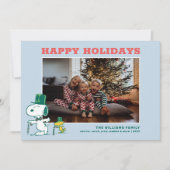 Snoopy Top Hat Pepermunt Snoep Feestdagenkaart (Voorkant)