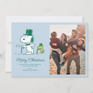 Snoopy Top Hat Pepermunt Snoep Feestdagenkaart