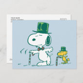 Snoopy Top Hat Pepermunt Snoep Feestdagenkaart (Voorkant / Achterkant)
