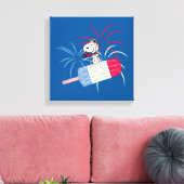 Snoopy van de vliegende luis op ijsPop Canvas Afdruk (Insitu (Woonkamer))