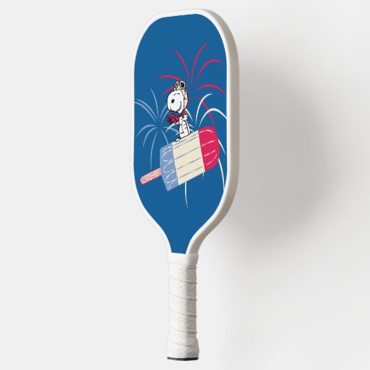 Snoopy van de vliegende luis op ijsPop Pickleball Paddle (Links)