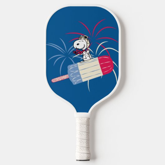 Snoopy van de vliegende luis op ijsPop Pickleball Paddle (Voorkant)