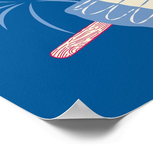 Snoopy van de vliegende luis op ijsPop Poster (Hoek)