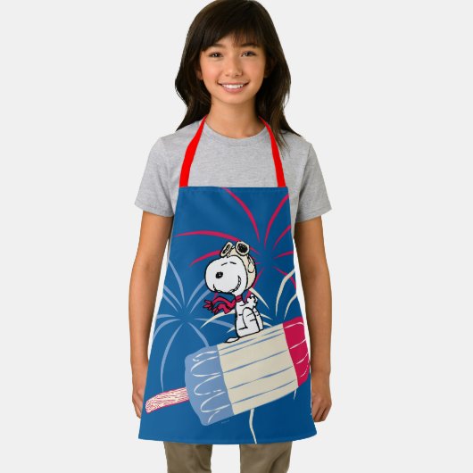 Snoopy van de vliegende luis op ijsPop Schort (Insitu)